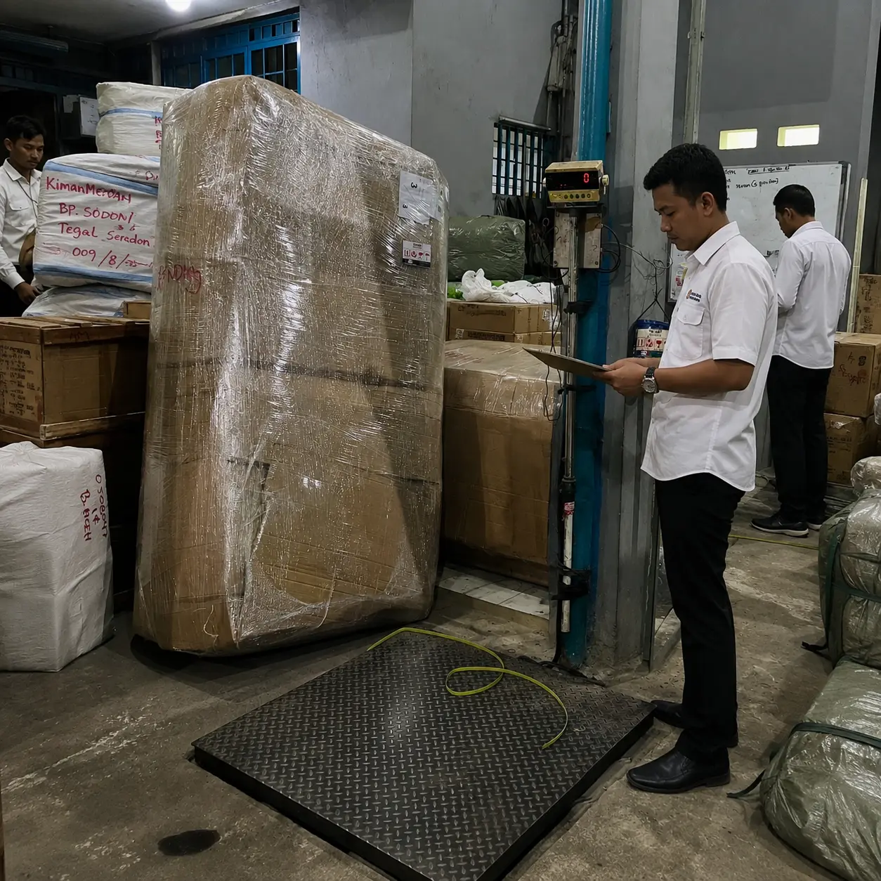 staff medan cargo hitung berat barang ekspedisi medan demak