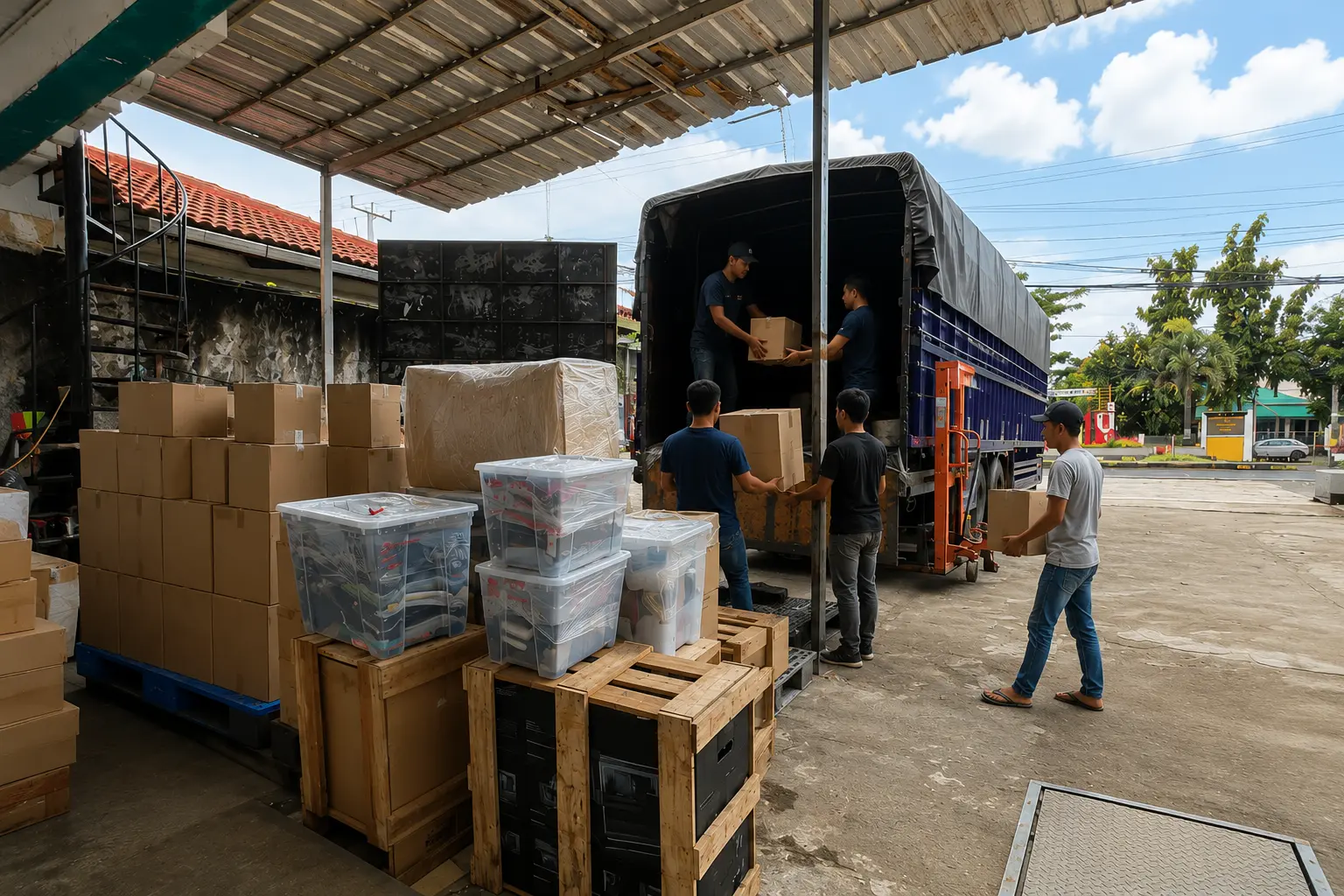 loading barang ekspedisi medan brebes